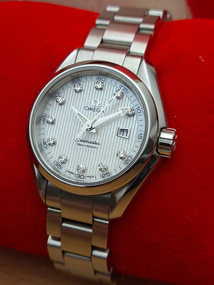 Ladies Omega Seamaster Diamond Dial Quartz Ref. 231.10.30.61.55.001